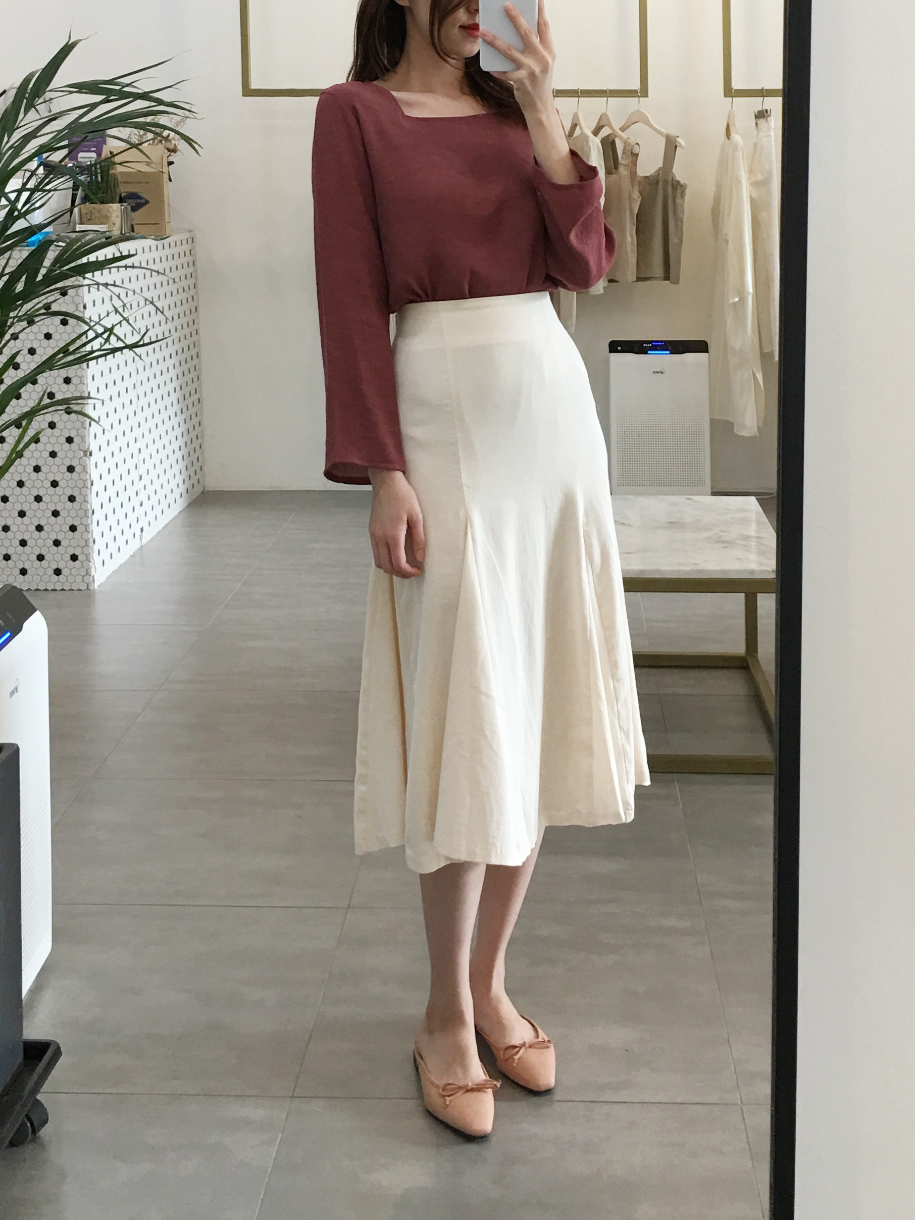 NEW FASHION LADY GIRL Blouse Fall Square Neck Long