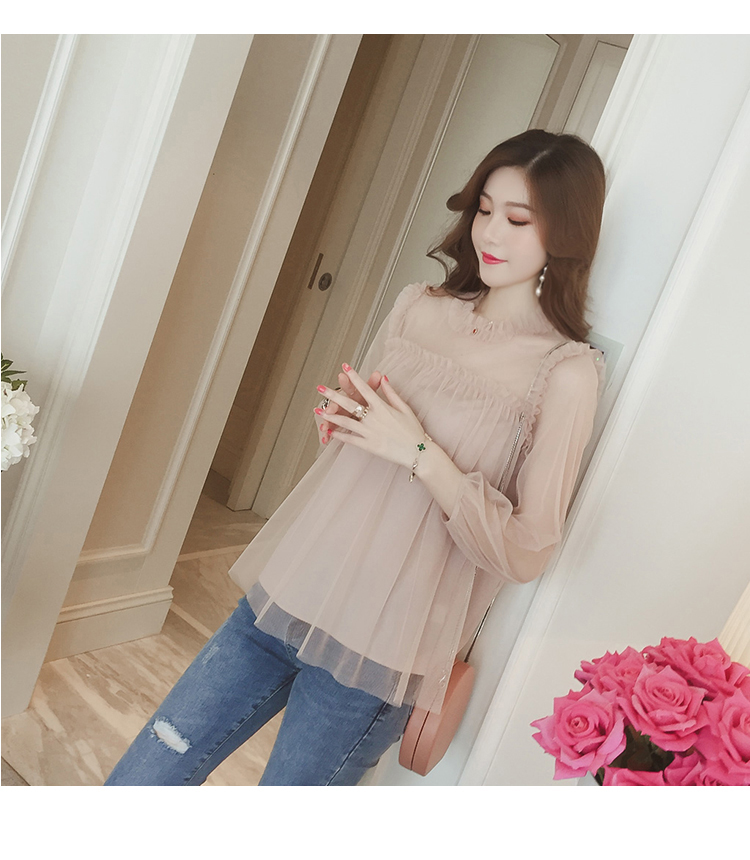 NEW FASHION LADY GIRL Blouse Microera Black Beige 