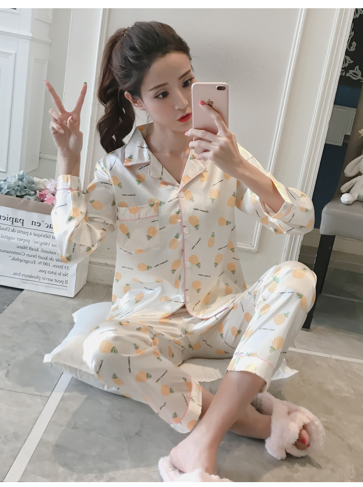 New Pineapple pajamas pajama set Women's home w