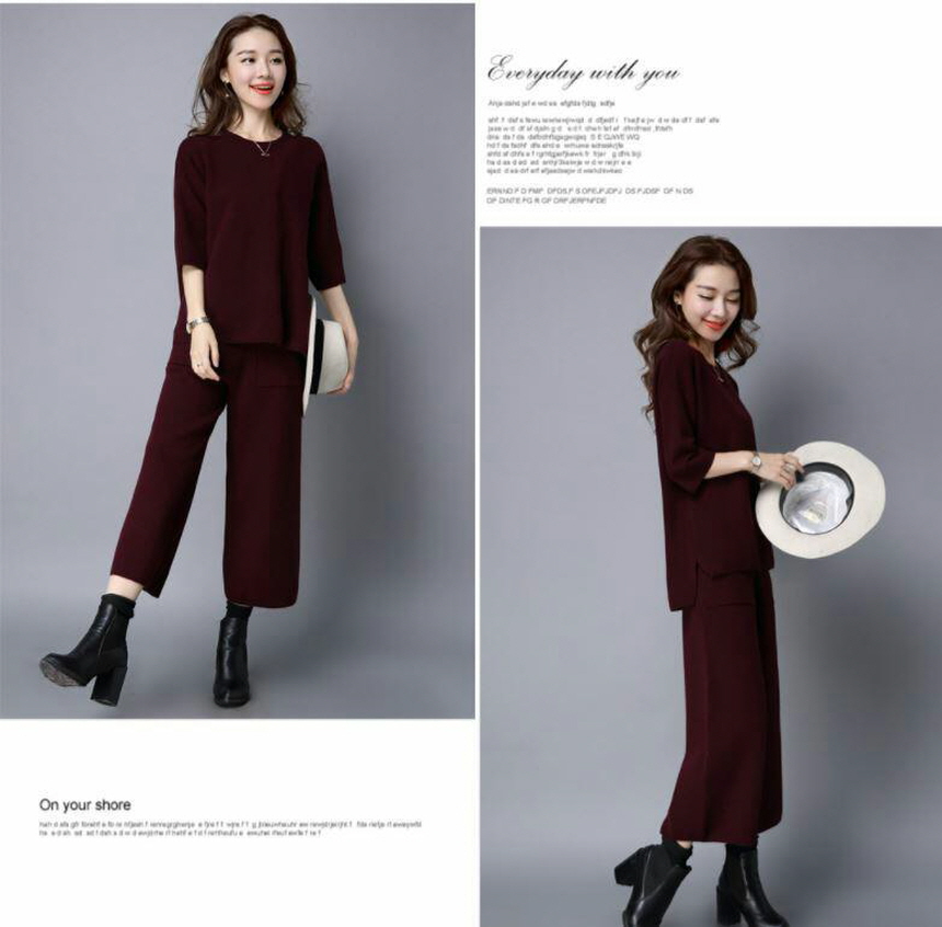 Knit Two-Piece Women's Foliage Autumn Cody Look
