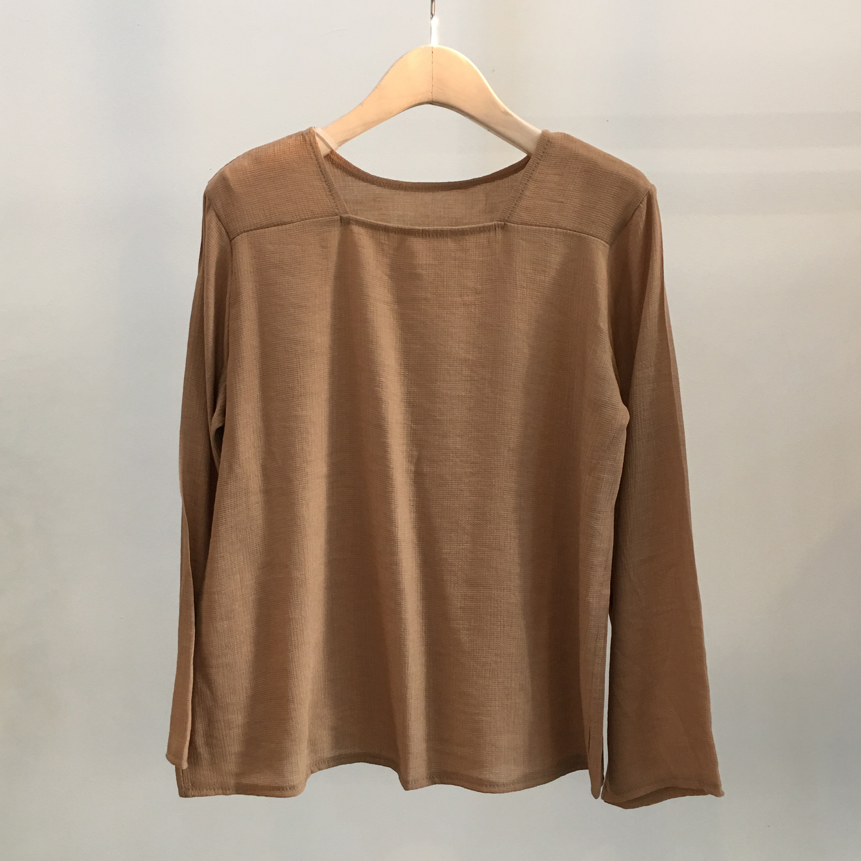 NEW FASHION LADY GIRL Blouse Fall Square Neck Long