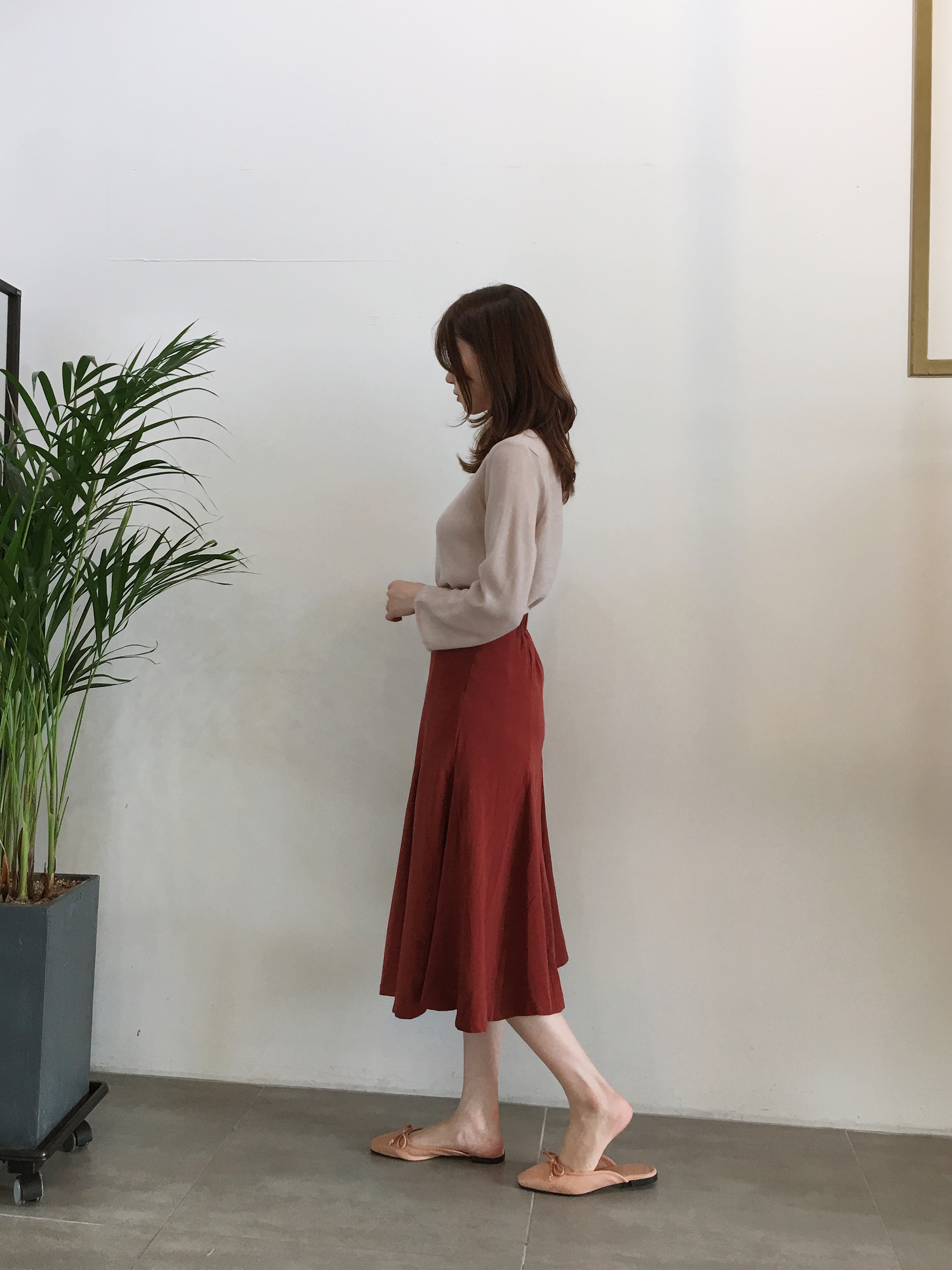 NEW FASHION LADY GIRL Blouse Fall Square Neck Long