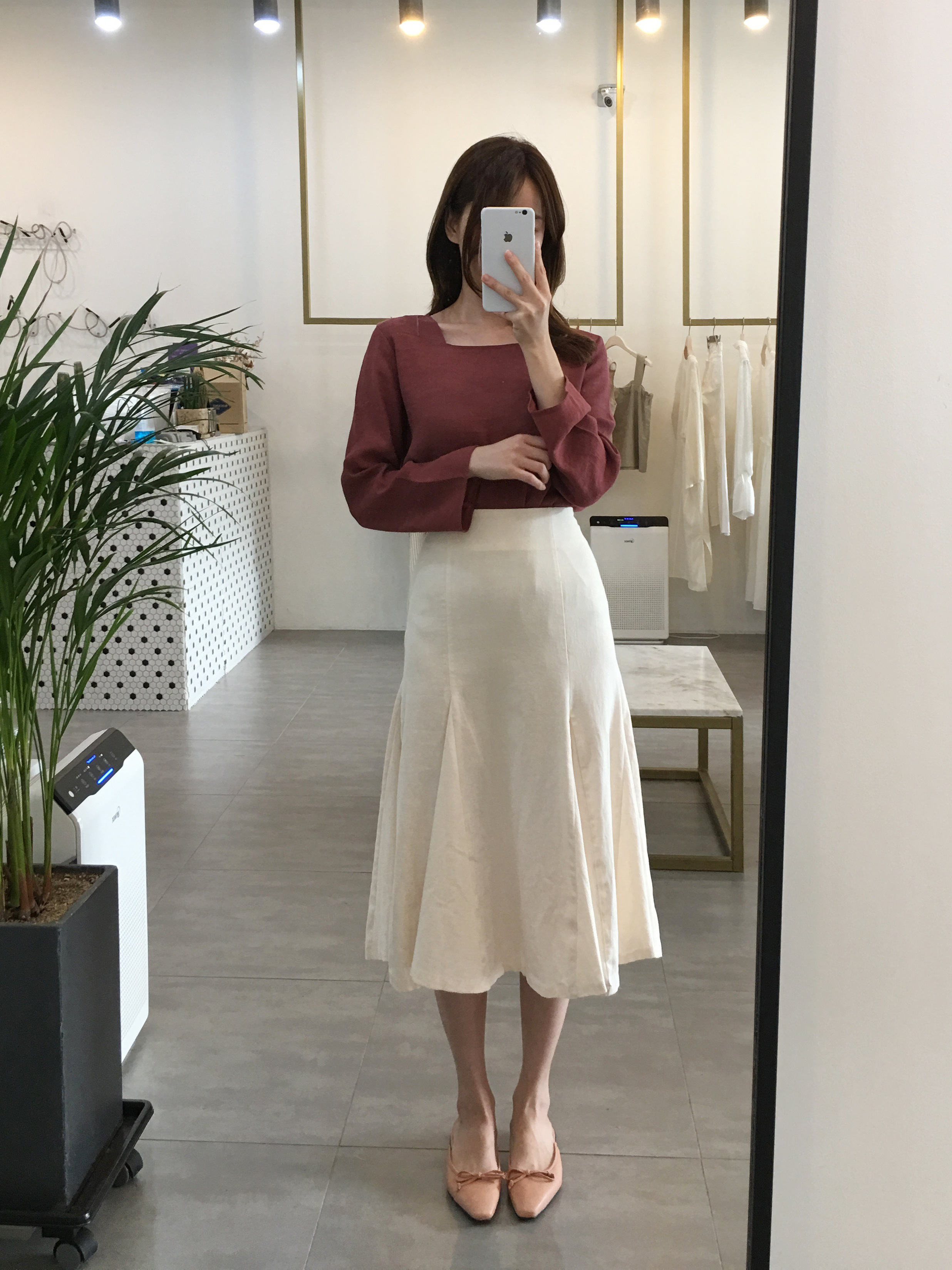 NEW FASHION LADY GIRL Blouse Fall Square Neck Long