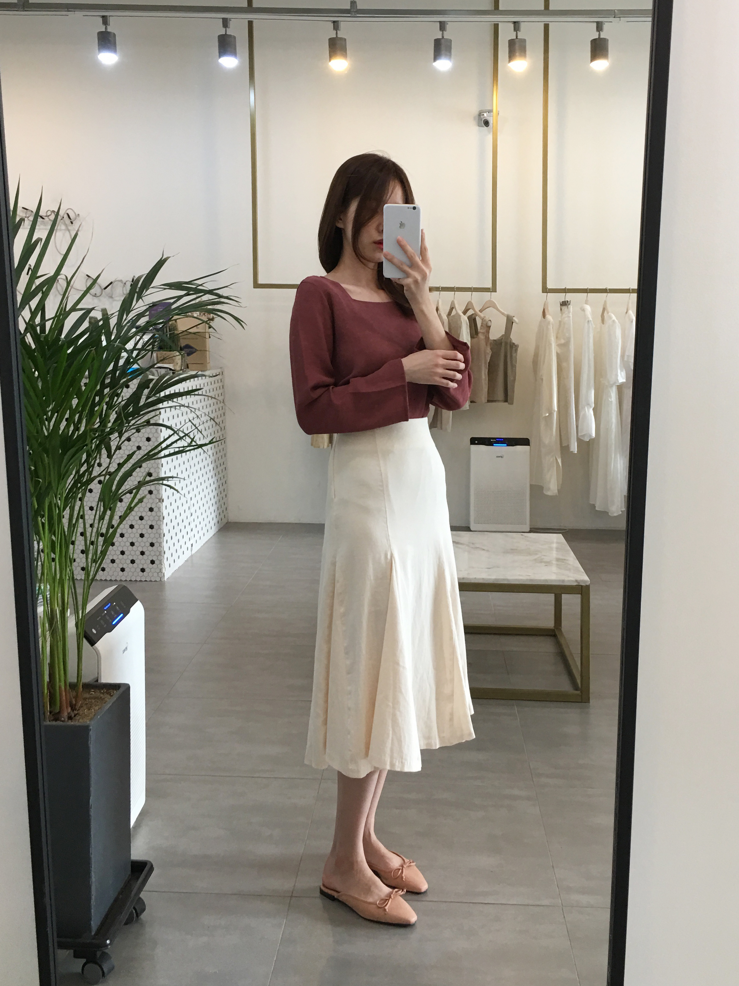 NEW FASHION LADY GIRL Blouse Fall Square Neck Long