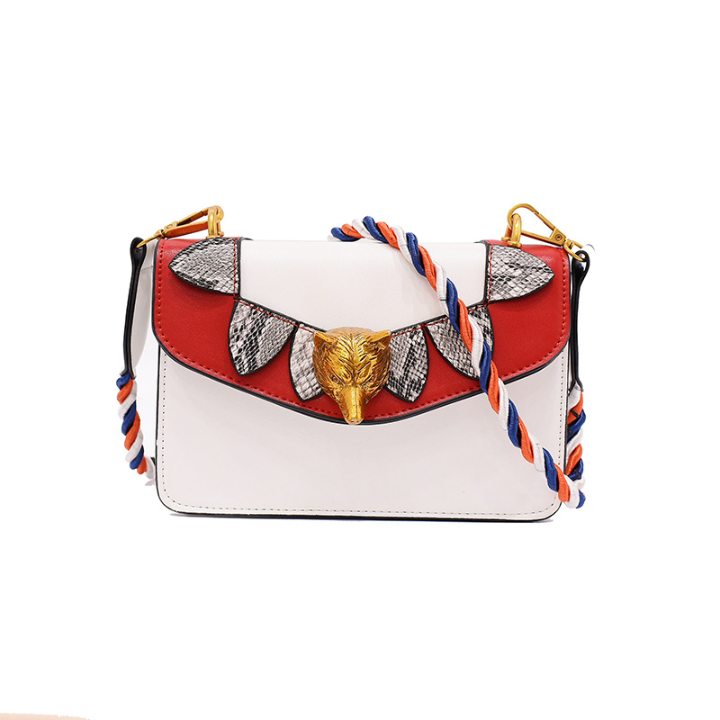 New Unique Pattern Cross Mini Bag White Woman Bag 