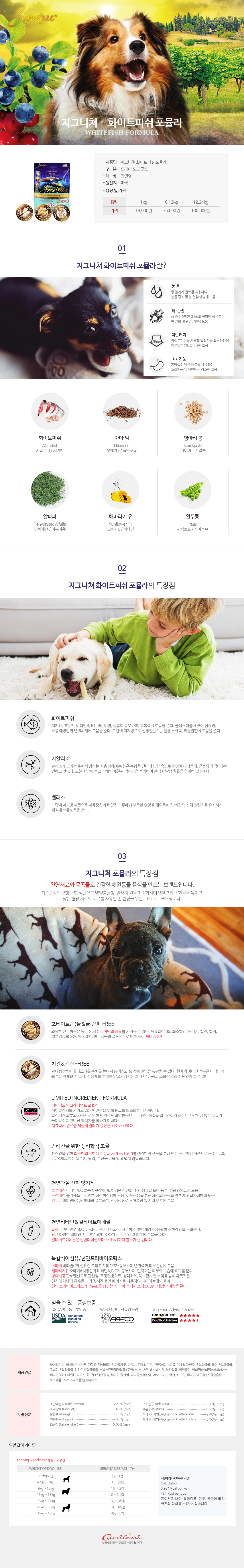 NEW PET DOG FEED Gigneter White Fish Formula 6.12k