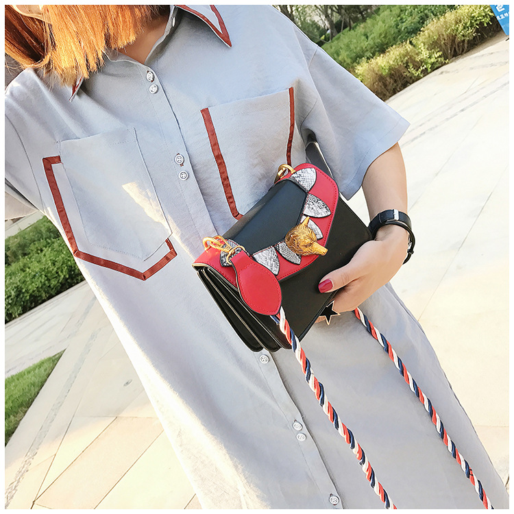 New Unique Pattern Cross Mini Bag White Woman Bag 