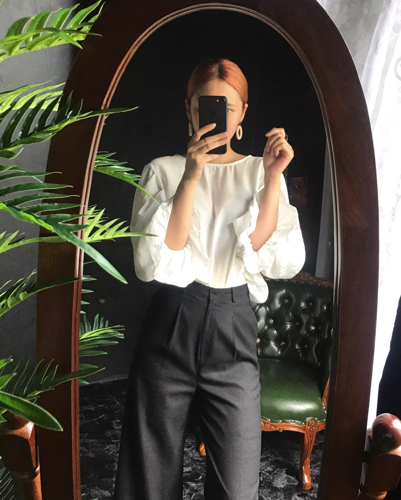 NEW FASHION LADY GIRL Blouse Ribbon Puff Blouse