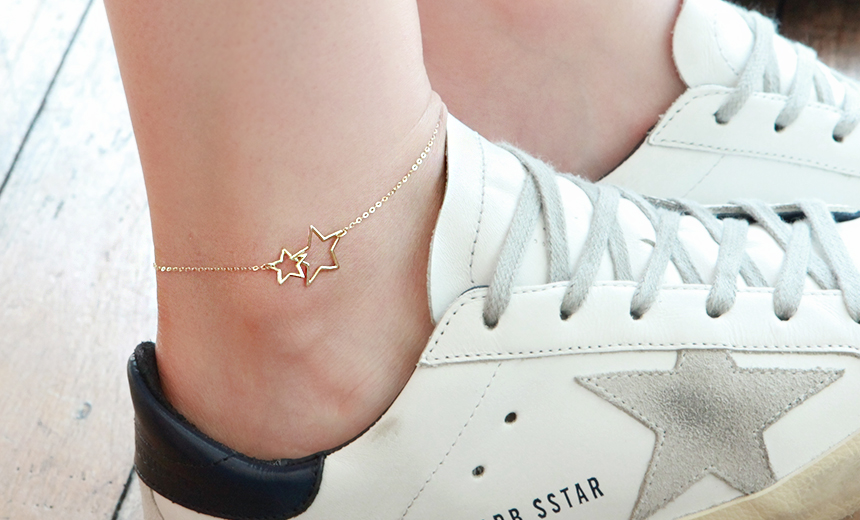 New Chalmong 14K18K Double Star Ring Valch Girlfri