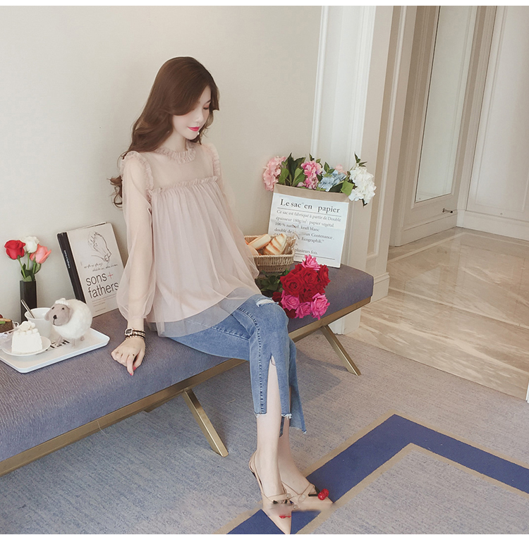 NEW FASHION LADY GIRL Blouse Microera Black Beige 