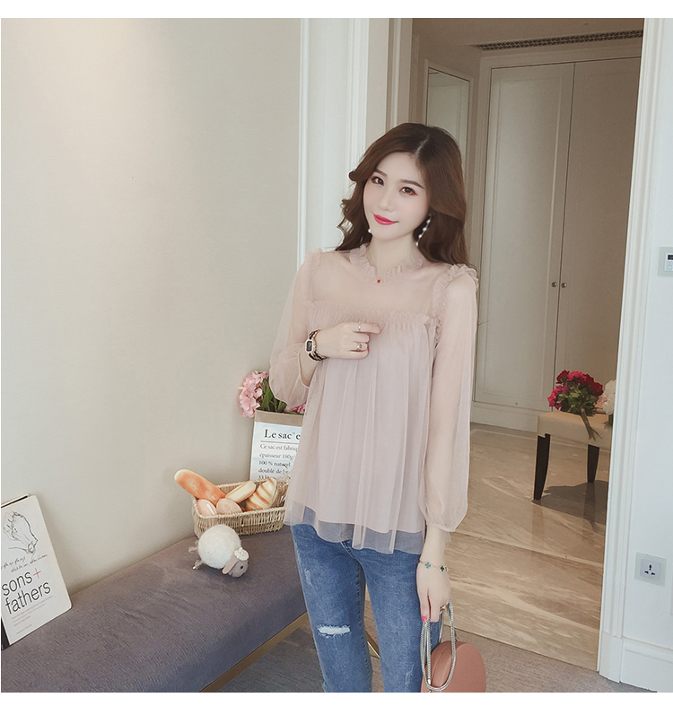 NEW FASHION LADY GIRL Blouse Microera Black Beige 