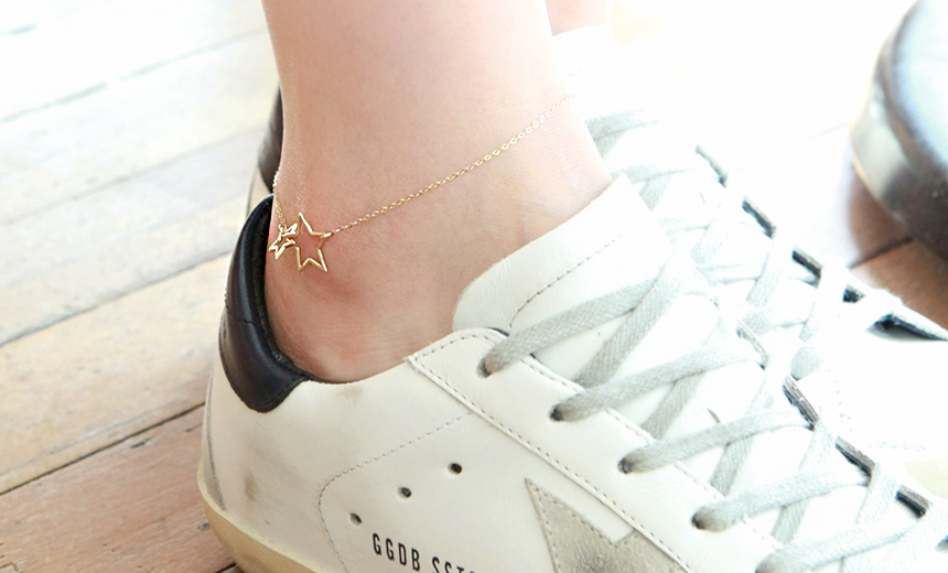 New Chalmong 14K18K Double Star Ring Valch Girlfri