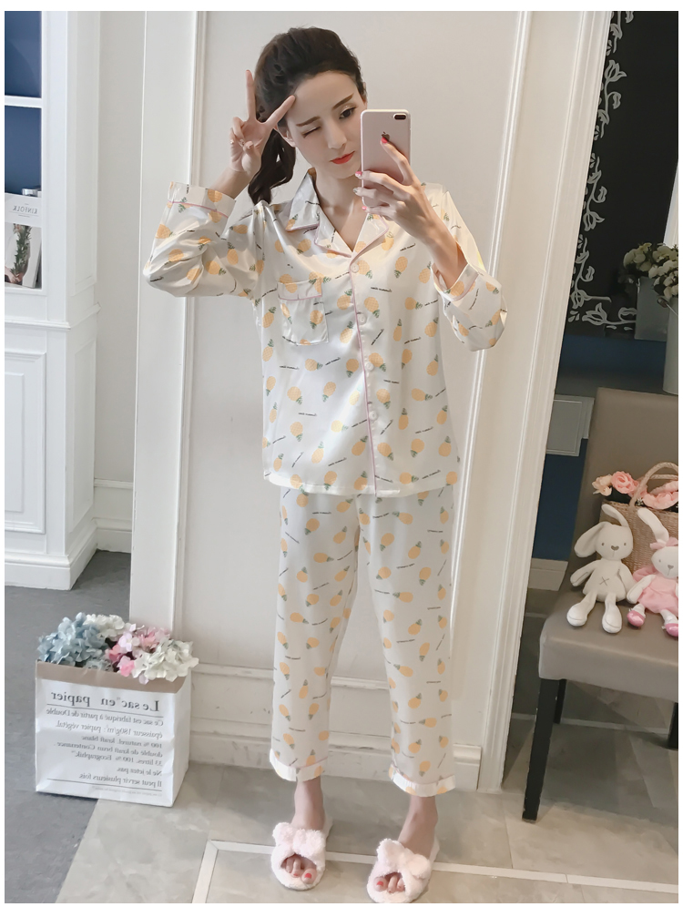 New Pineapple pajamas pajama set Women's home w