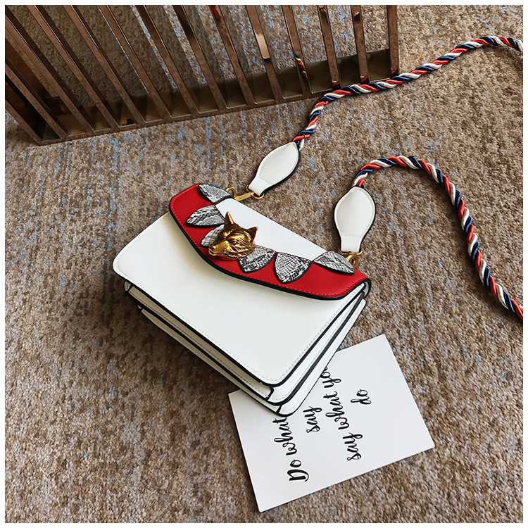 New Unique Pattern Cross Mini Bag White Woman Bag 