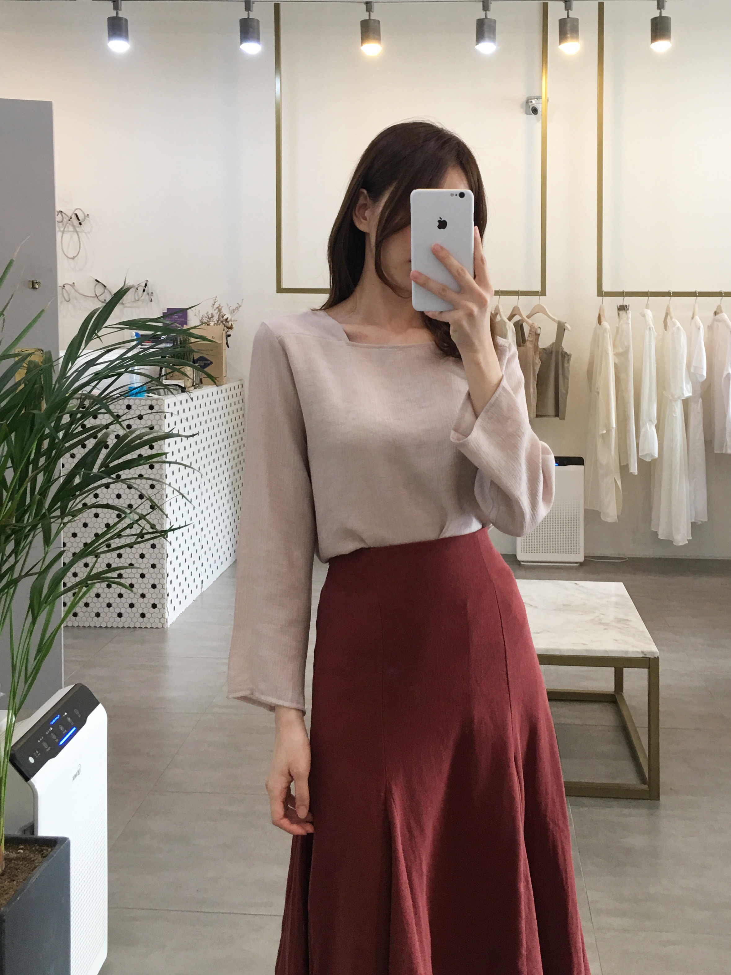 NEW FASHION LADY GIRL Blouse Fall Square Neck Long