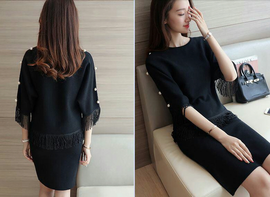 Knit two-piece suit for a special occasion