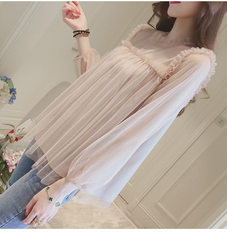 NEW FASHION LADY GIRL Blouse Microera Black Beige 