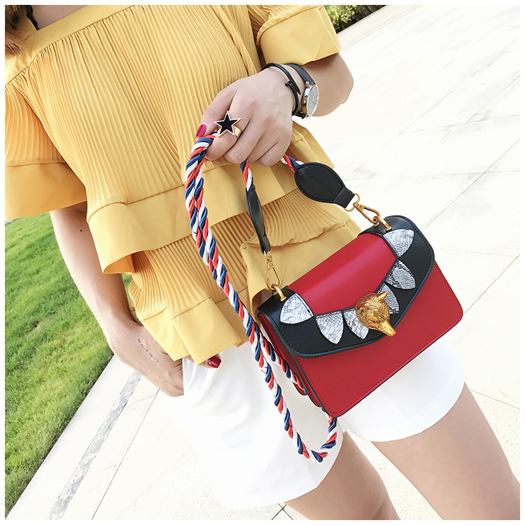 New Unique Pattern Cross Mini Bag White Woman Bag 