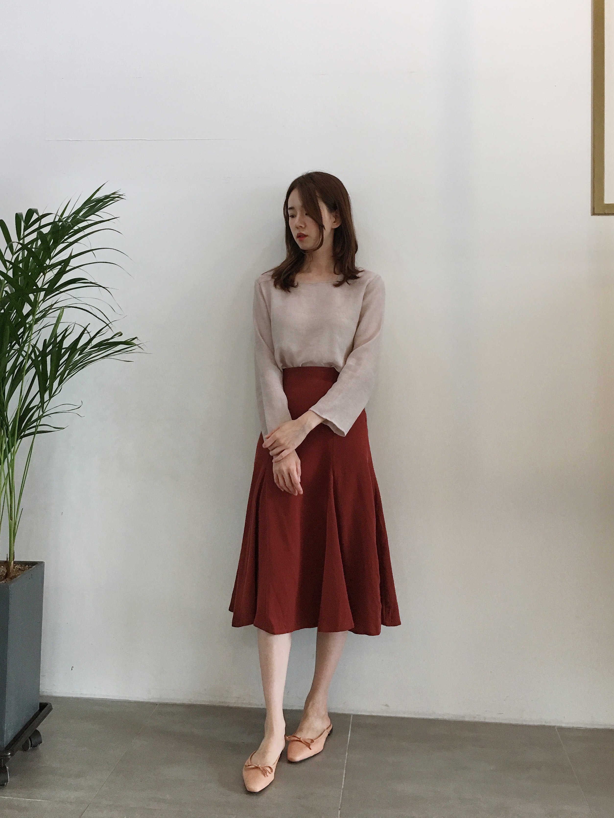 NEW FASHION LADY GIRL Blouse Fall Square Neck Long