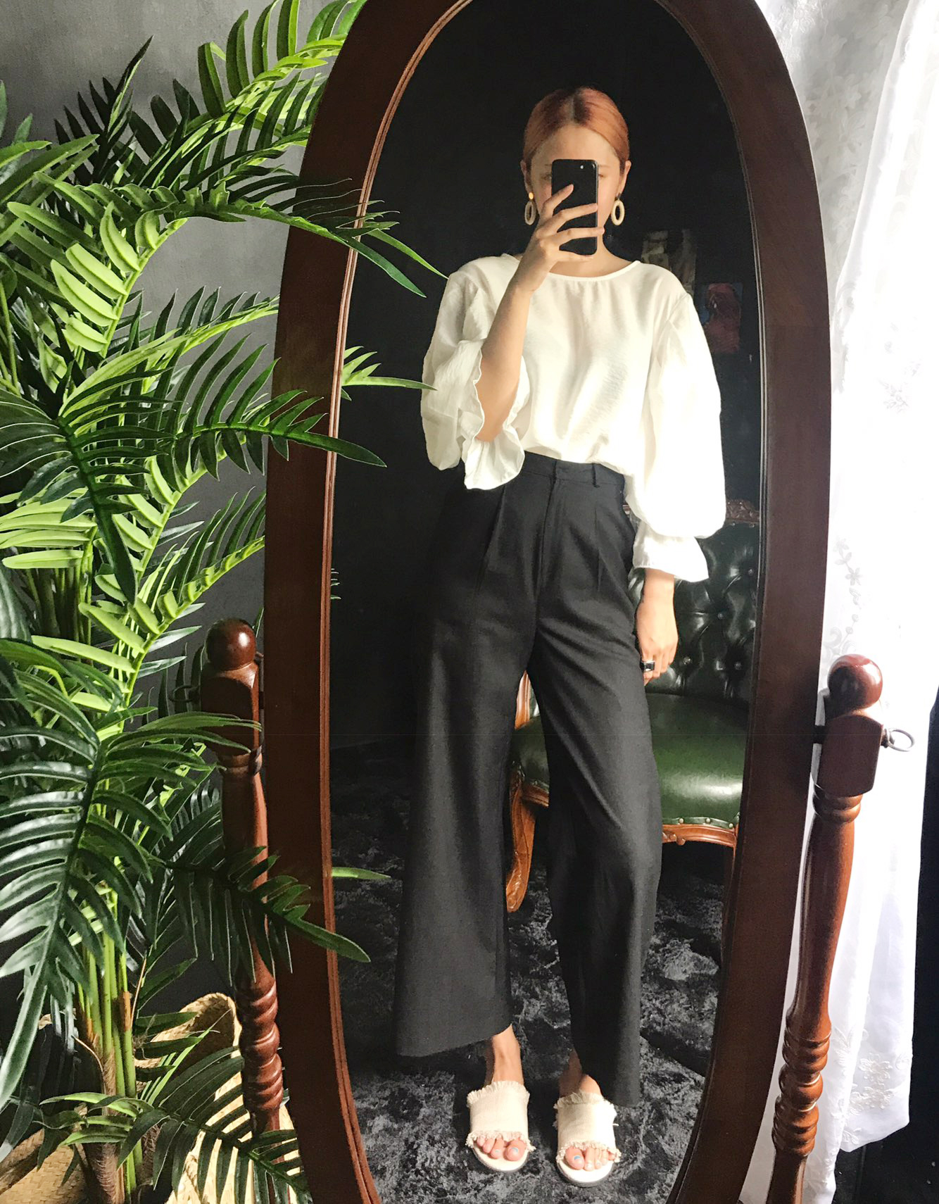 NEW FASHION LADY GIRL Blouse Ribbon Puff Blouse