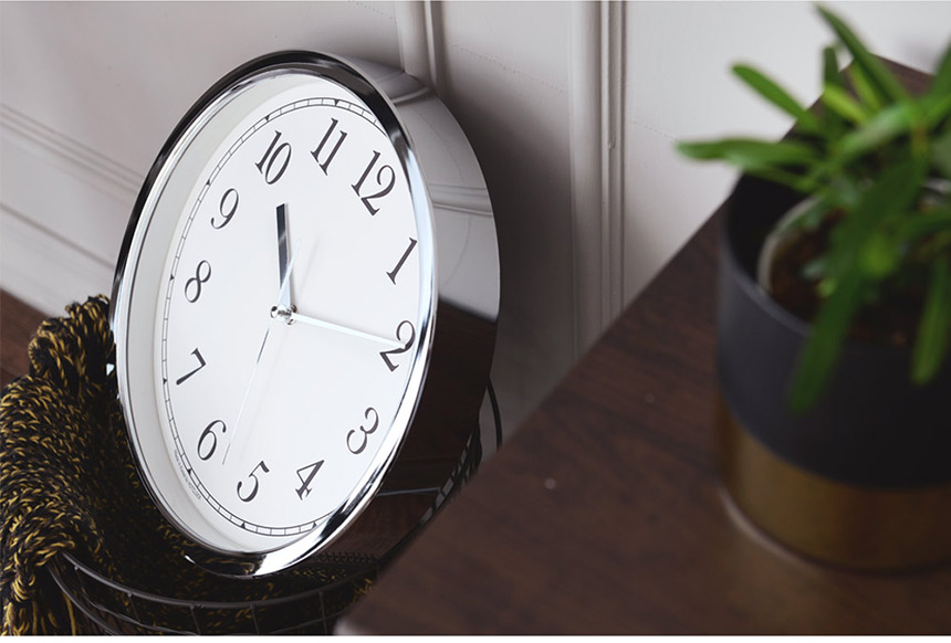 300 pie chrome round low-noise wall clock 4style i