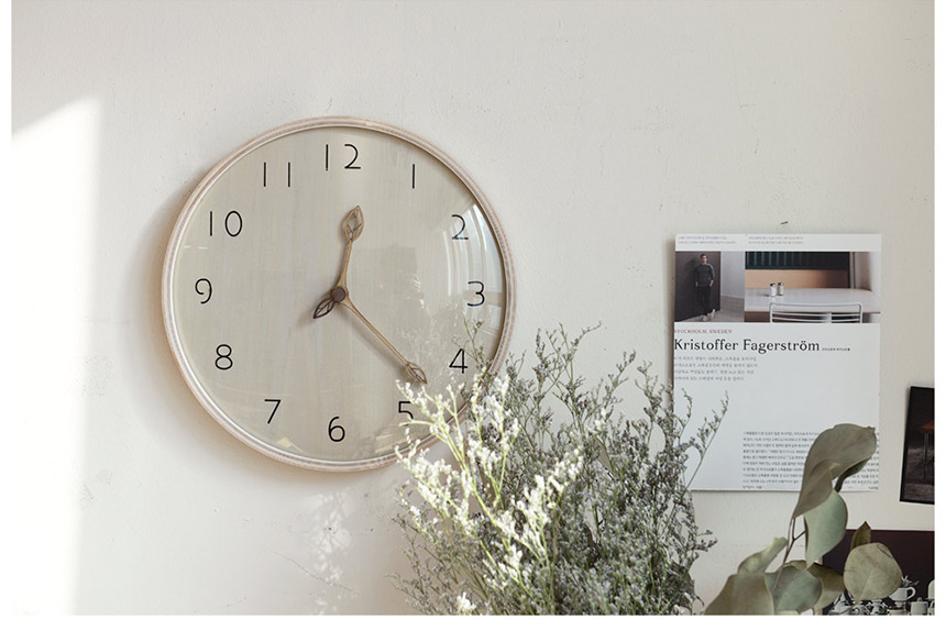 300 pai wood leaves silent wall clock 2style neat 