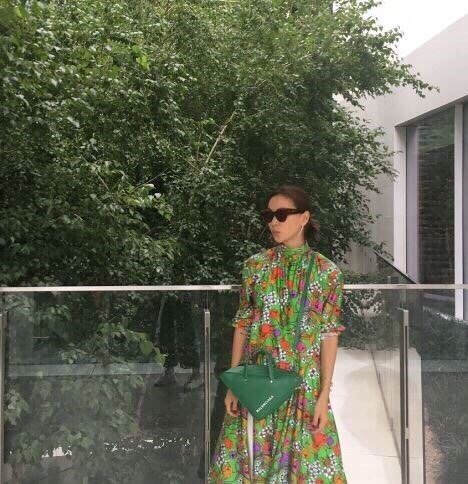 New Angle Cross Bag black, green Simple Convenient