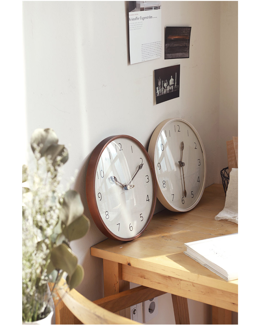 300 pai wood leaves silent wall clock 2style neat 