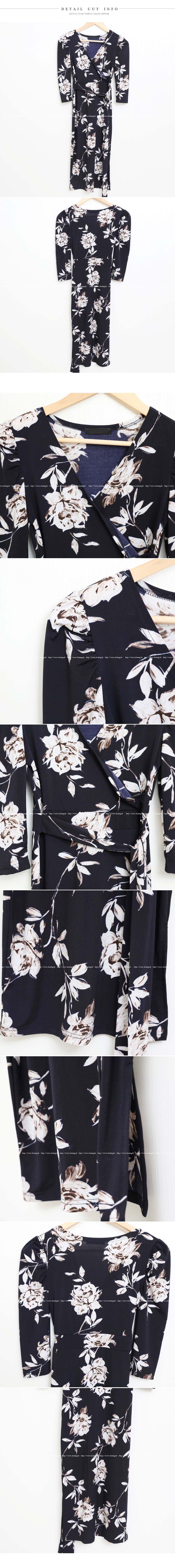 New Women Dress Dimming Dawn Flower Wrap Dress Aut