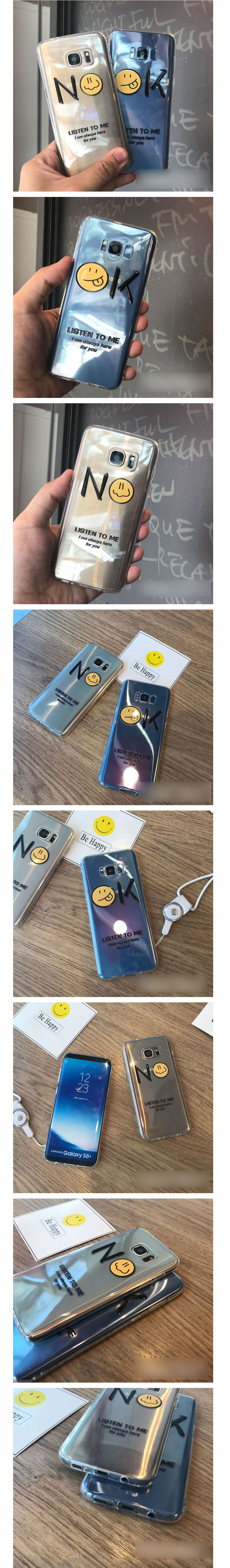 New Smile Expression Transparent Case S7edge S8Plu