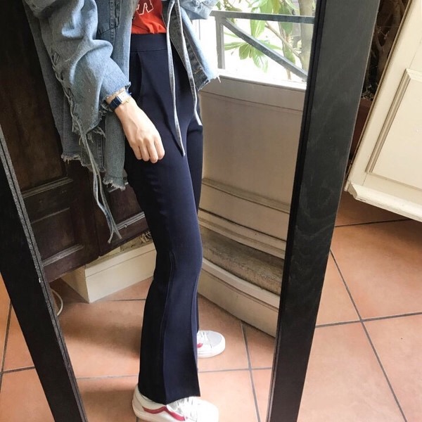 New Women's Pants Square x2 Boots Cut Slacks Pa