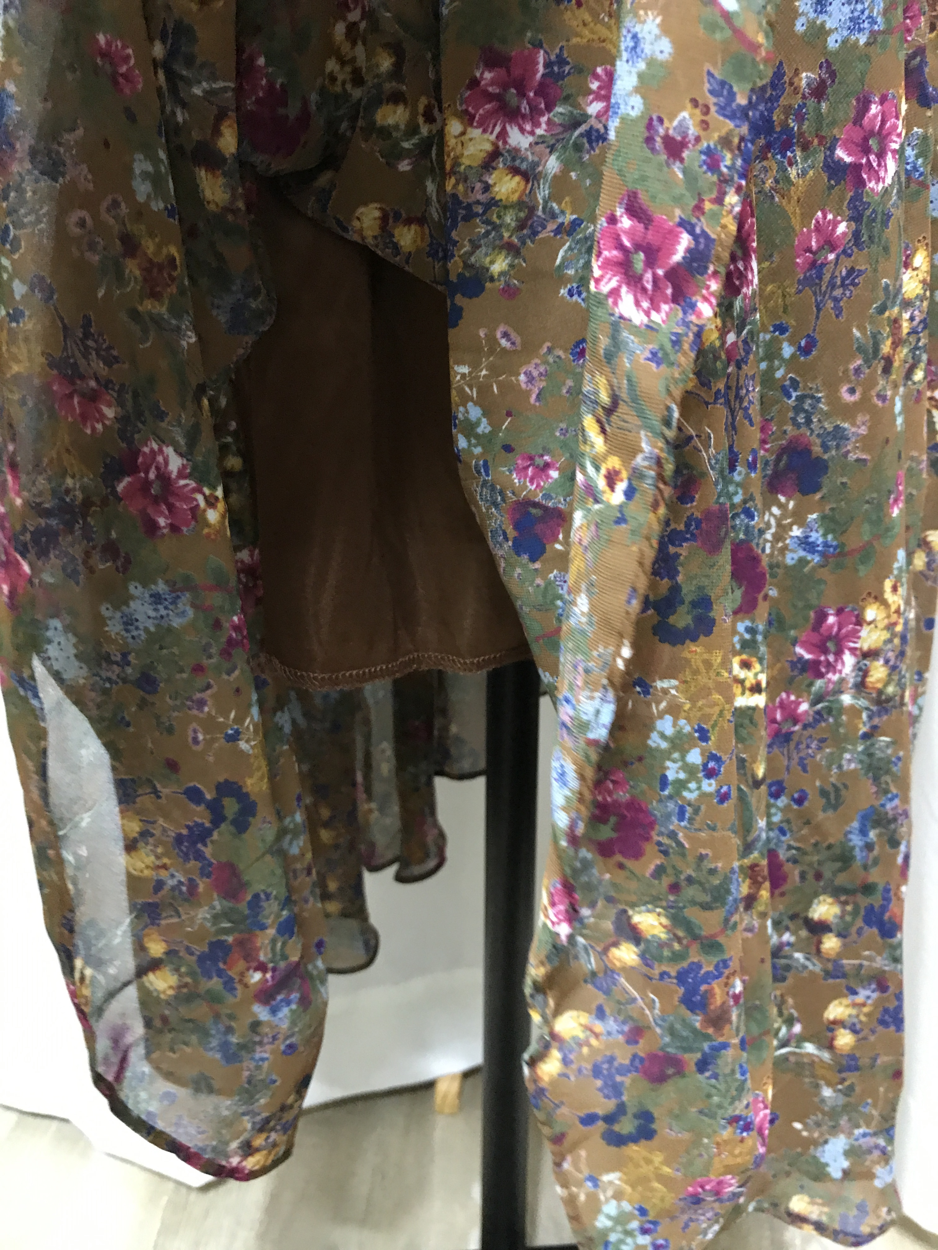 Autumn roupset Chiffon Long Dress Jean Beige Navy 