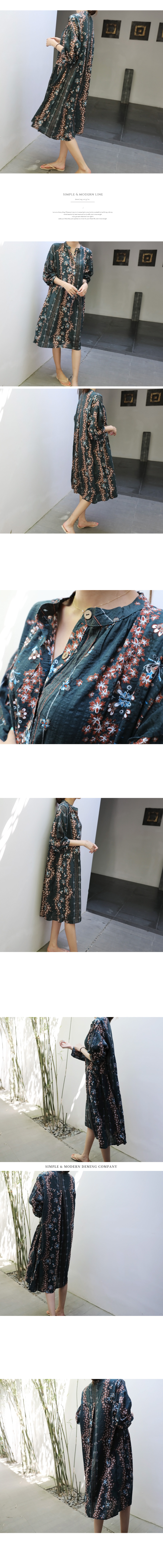 Dimming roulette ethnic long dress, two-color autu