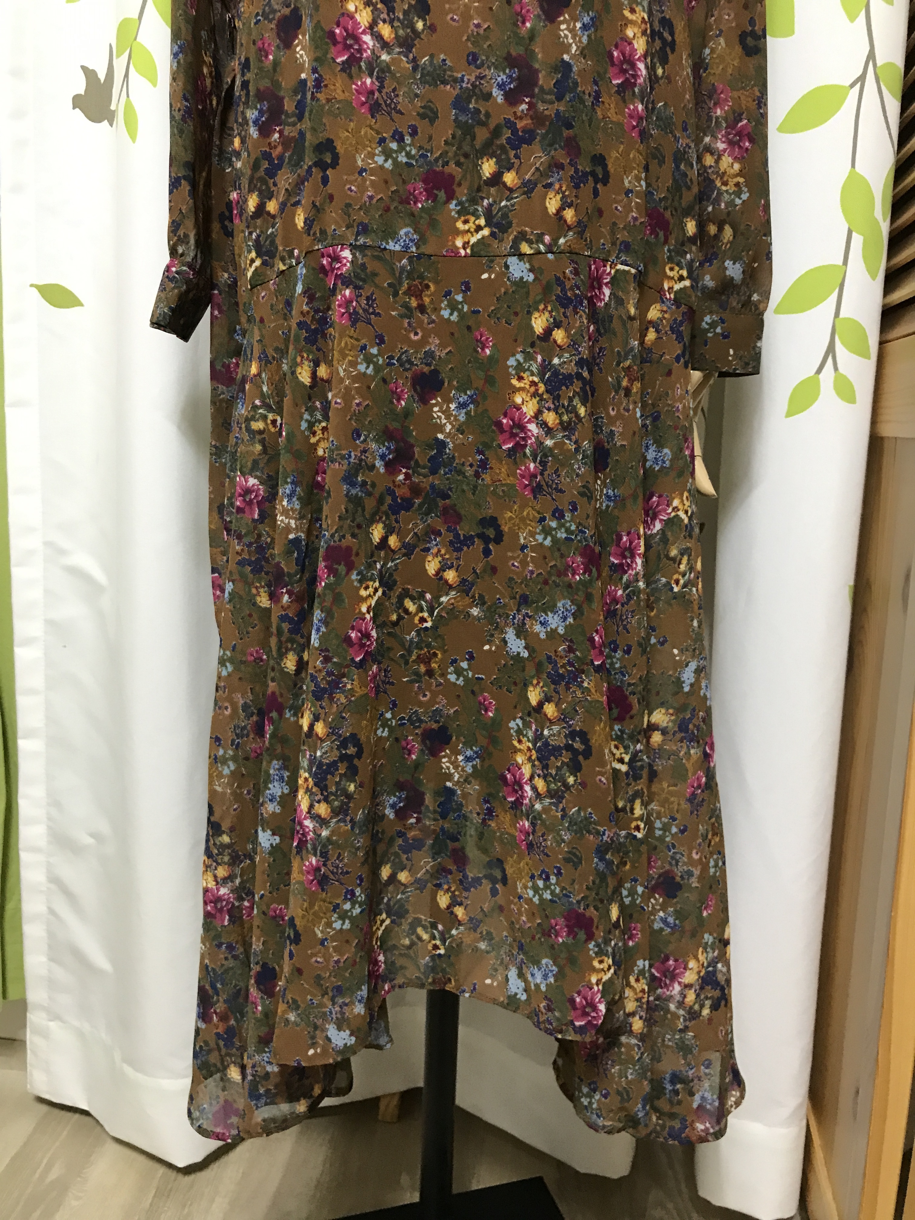 Autumn roupset Chiffon Long Dress Jean Beige Navy 