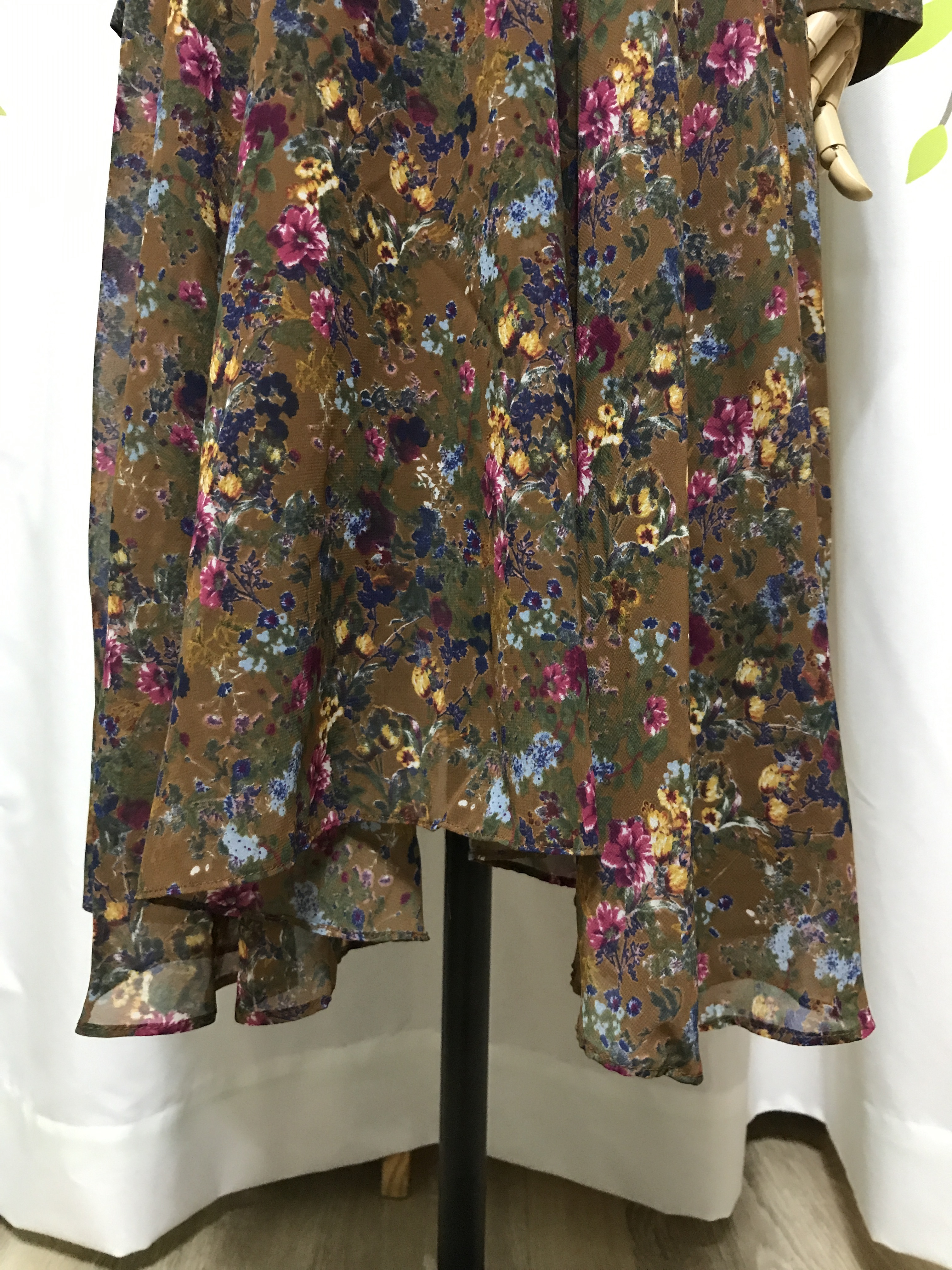 Autumn roupset Chiffon Long Dress Jean Beige Navy 