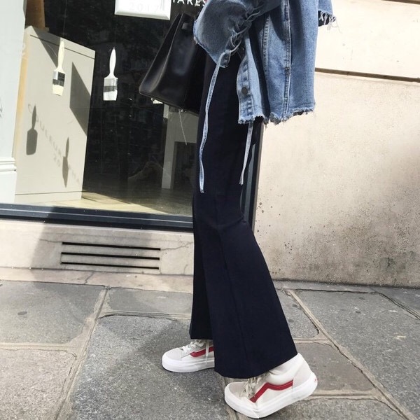 New Women's Pants Square x2 Boots Cut Slacks Pa