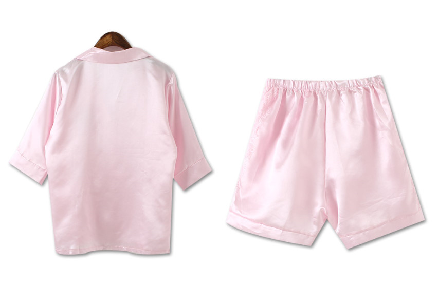 New embroidery lace pajama set 2 color pajamas hom