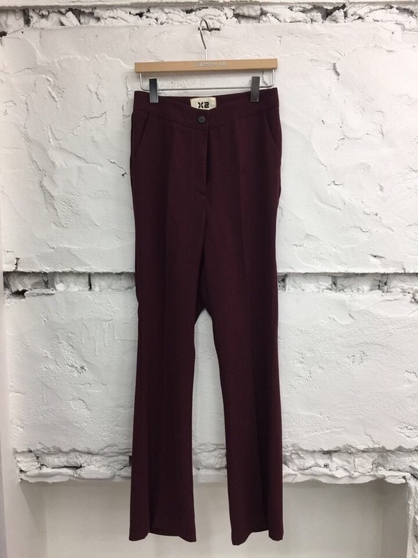 New Women's Pants Square x2 Boots Cut Slacks Pa