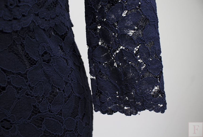 New Women Dress Flower See-through Lace Punching B