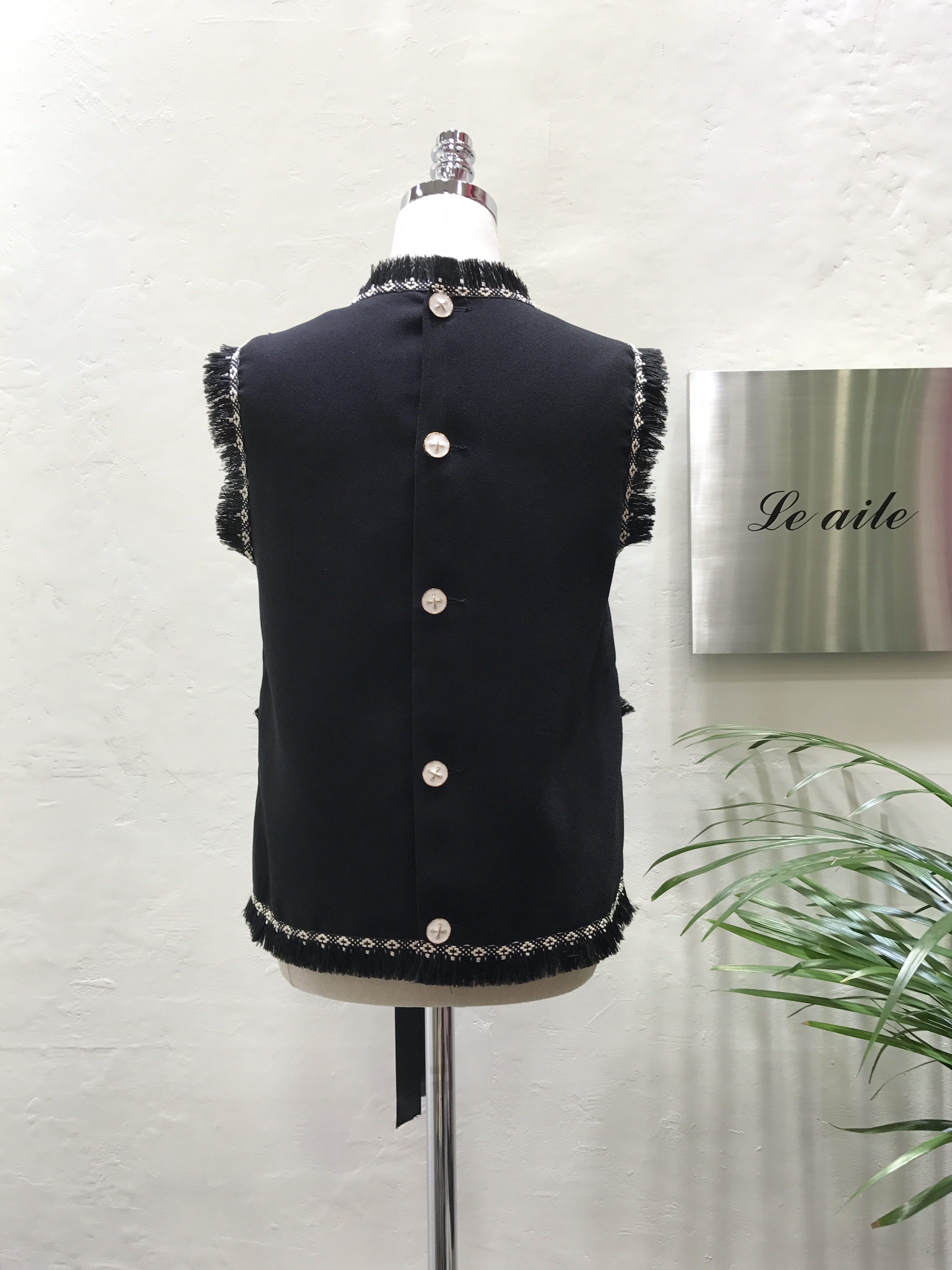 3 Clothes Ribbon Suit Ethnic Black Two-Piece Autum