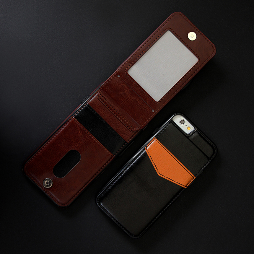 New Leather Flap Card Wallet iPhone Galaxy Case 6+