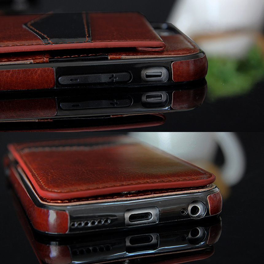 New Leather Flap Card Wallet iPhone Galaxy Case 6+