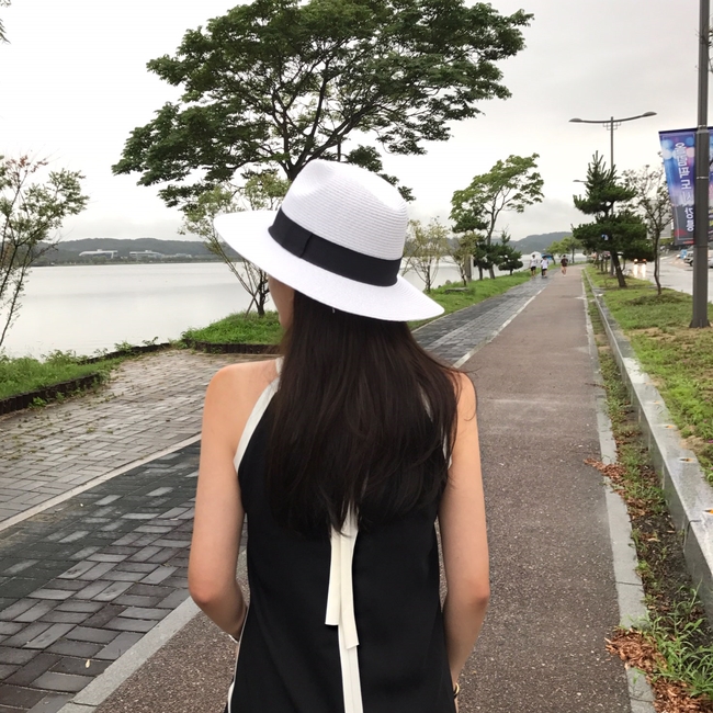 Women Sun Hats Raffia Hat Lapel lapel Panama Hat S