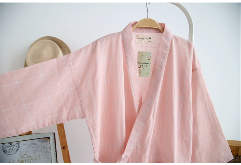 New import silk robe Double layer gauze kimono