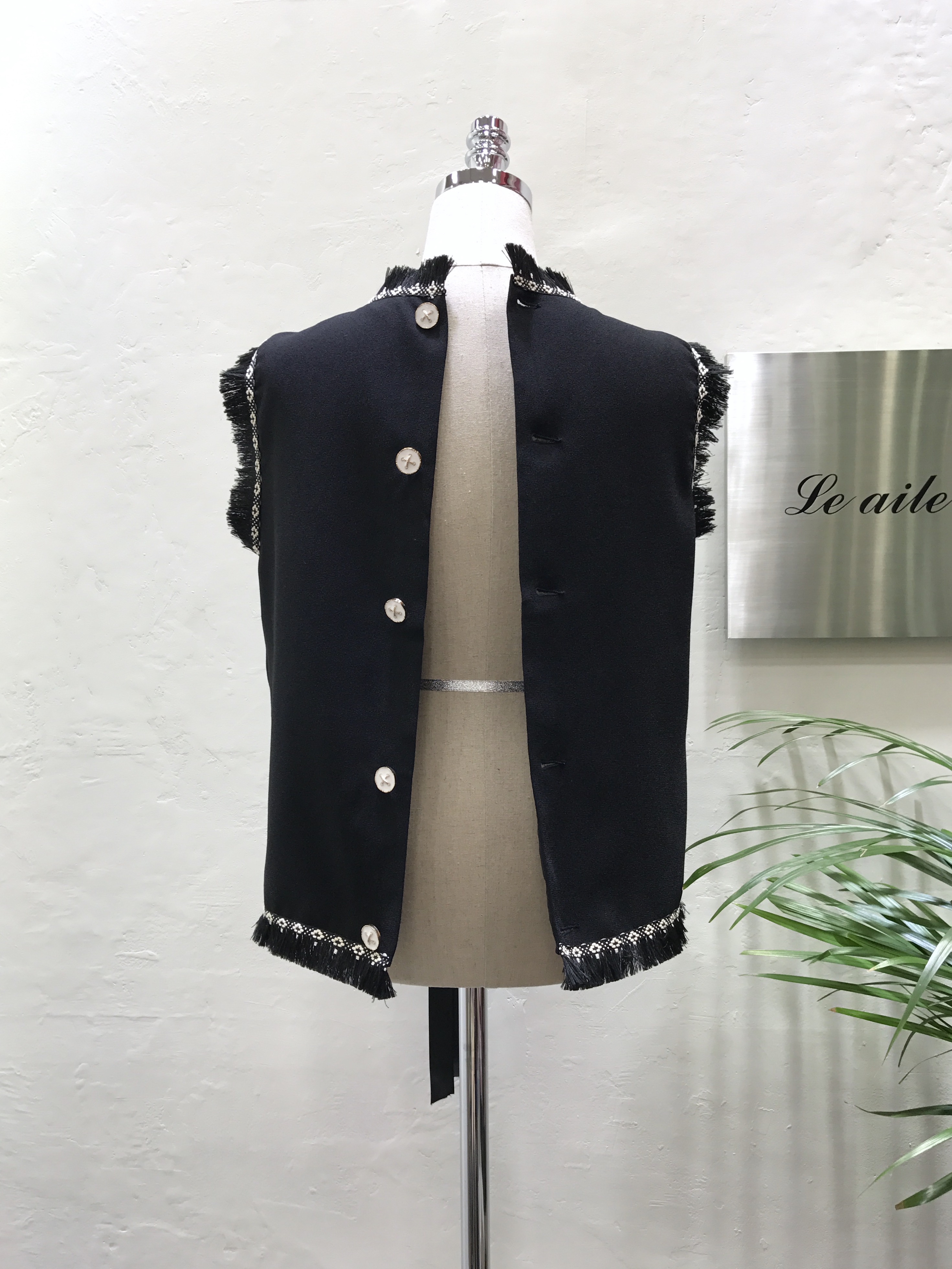 3 Clothes Ribbon Suit Ethnic Black Two-Piece Autum