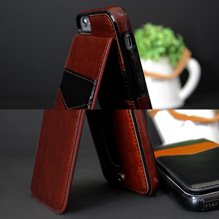 New Leather Flap Card Wallet iPhone Galaxy Case 6+