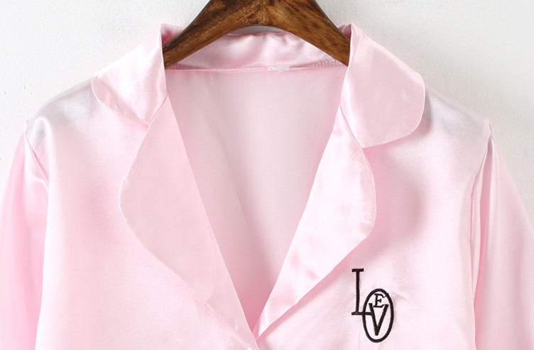 New embroidery lace pajama set 2 color pajamas hom