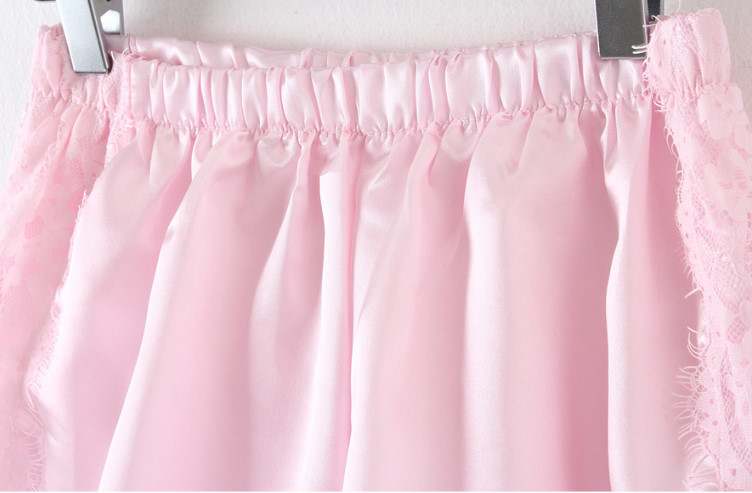 New embroidery lace pajama set 2 color pajamas hom