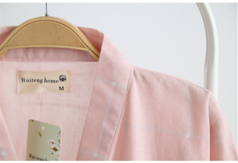 New import silk robe Double layer gauze kimono