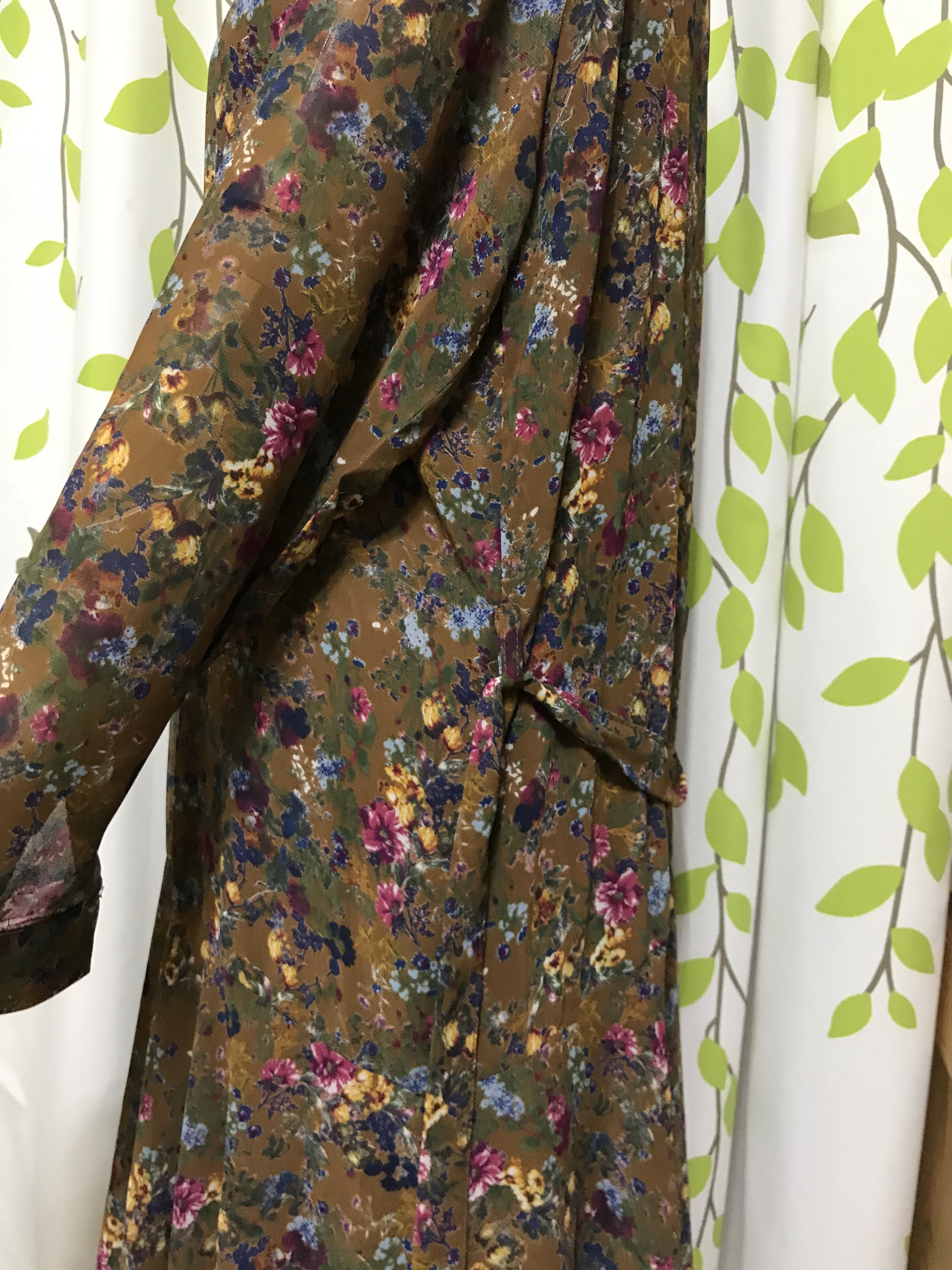 Autumn roupset Chiffon Long Dress Jean Beige Navy 